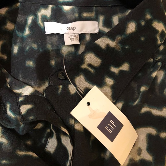 GAP SHEER CAMOUFLAGE PRINT BLOUSE - Picture 4 of 13